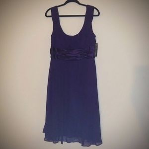 WOMENS COCKTAIL EVENING PURPLE DRESS (sz: 14)